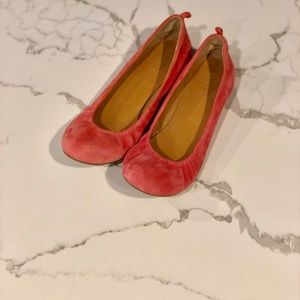 JCrew Pink Suede Flats